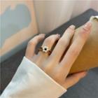 Faux Pearl Ring White & Brown - One Size