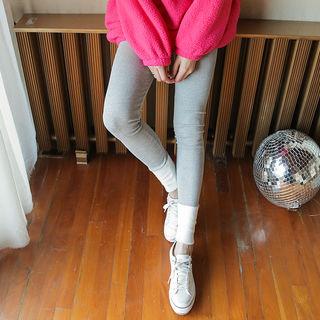 Contrast-hem Leggings