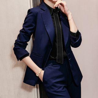 Blazer / Shirt / Straight-cut Pants / Set