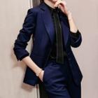 Blazer / Shirt / Straight-cut Pants / Set