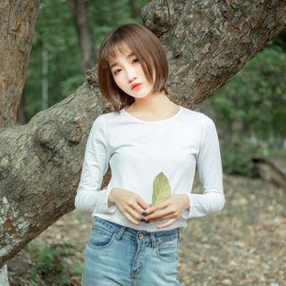 Long-sleeve Plain T-shirt / Short-sleeve Plain T-shirt