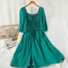 Puff-sleeve Bow Detail A-line Dress