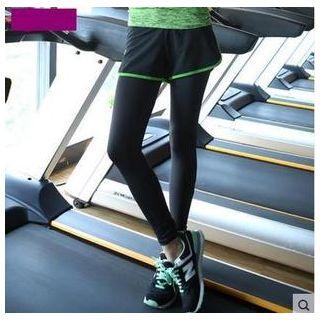 Piped Inset Shorts Leggings