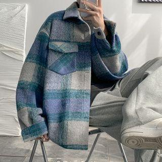 Gingham Woolen Jacket