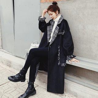 Tassel Trim Tweed Panel Coat