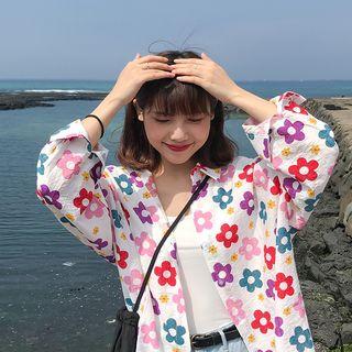 Floral Shirt White - One Size