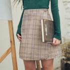 A-line Plaid Mini Skirt