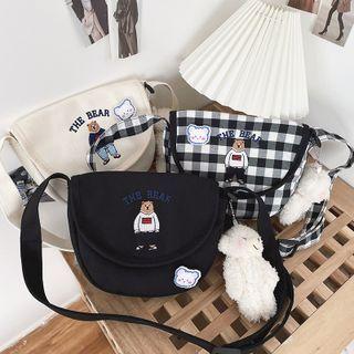 Embroidered Bear Cross Bag