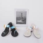 Block-heel Loop-toe Sandals