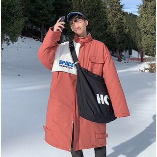 Long Lettering Padded Coat