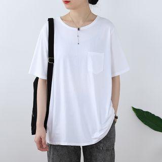 Short-sleeve Pocket T-shirt White - One Size