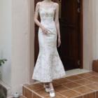 Spaghetti Strap Faux Pearl Chained Lace Dress (various Designs)