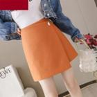 Asymmetrical A-line Mini Wool Skirt