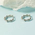 Thorn Alloy Hoop Earring 1 Pair - Silver - One Size
