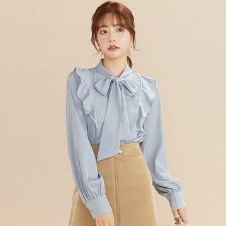 Ruffle Bow Accent Shirt