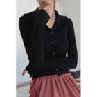 Turtle-neck Button-up Top