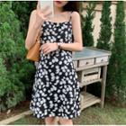 Short-sleeve Embroidered T-shirt / Spaghetti Strap Dress / Mini Skirt
