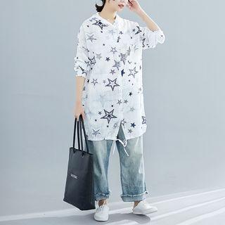 Star Pattern Hooded Light Jacket