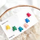 3 Pair Set: Bear Earring Set Of Three - As Shown In Figure - One Size