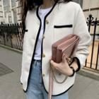 Two Tone Buttoned Jacket