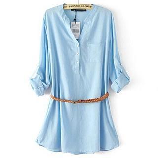 Half-placket Shirtdress