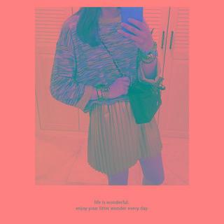 Cuff-sleeve Multicolor Top