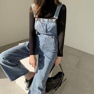 Washed Overall Jeans Blue - One Size