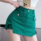 High-waist Plain Skorts