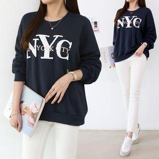 Nyc Embossed Letter Sweatshirt