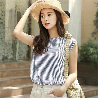 Round-neck Stripe Tank Top