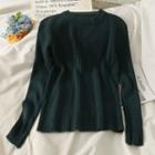 Slim-fit Ribbed-knit Sweater In 8 Colors