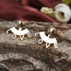 Metal-letter Earrings