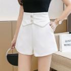 High-waist Rhinestone Dress Shorts