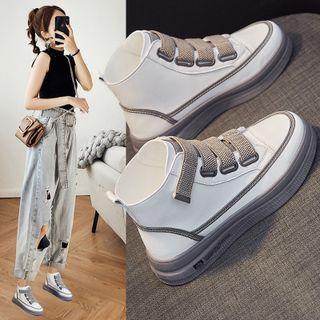 High-top Adhesive Tab Sneakers