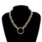 Alloy Hoop Chunky Chain Necklace