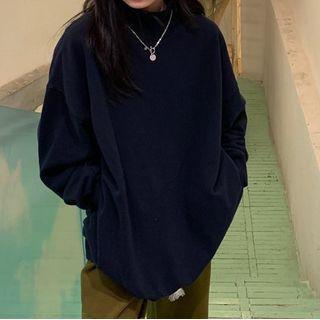 Oversized Sweatshirt Navy Blue - One Size