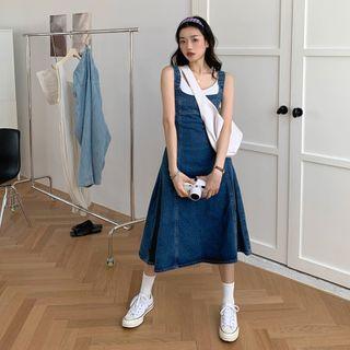 Off Back Denim Vest Dress
