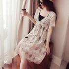 Lace Embroidered Cutout Dress
