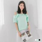 Short Sleeve Off-shoulder Top