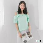 Short Sleeve Off-shoulder Top