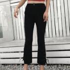 Lace-up Cropped Boot Cut Pants