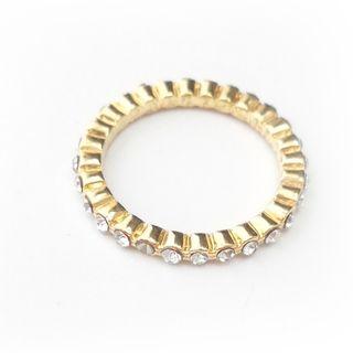 Gold Embossed Ring Gold - One Size