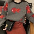 Goldfish Print Sweater