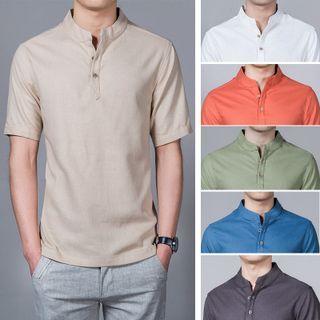 Stand-collar Short-sleeve Tee