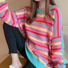 Striped Sweater Stripes - Pink - One Size