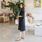 Printed Long T-shirt Dress (l~xxl)