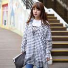 Pocket-front Check Shirtdress