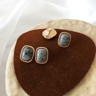 Marble Print Resin Earring
