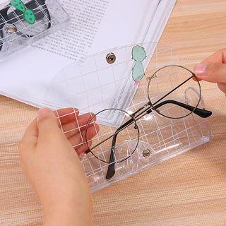 Cactus Print Transparent Eyeglasses Case As Shown In Figure - One Size