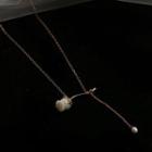 Freshwater Pearl Rose Pendant Necklace Gold - One Size